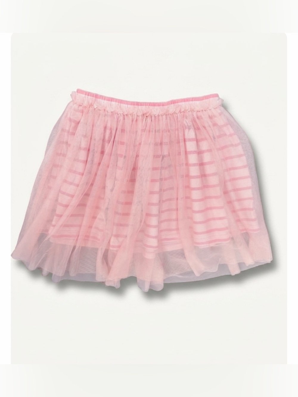 Tea Collection Pink Striped Tulle Tutu Skirt Size 5 Girls Twirl Play